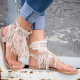 Summmer Shoes Flat Sandals Women Sexy Tassel 2025 Lady Rome Sandals Shoes Ankle Flat Flip Flops Shoes Summer For Women