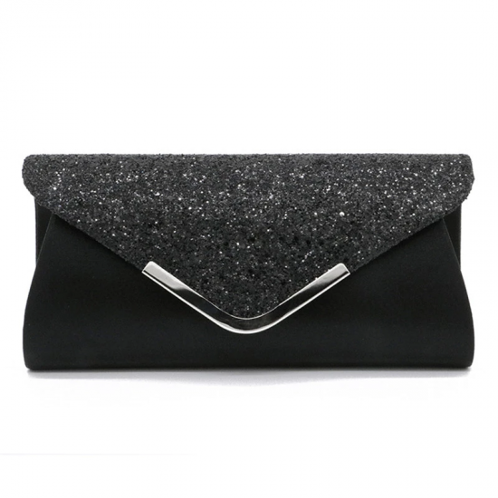 2025 High Quality PU Leather Women Lady Sequins Clutch Bag Evening Wedding Party Prom Handbag Purse Wallet Shinny Shoulder Bags