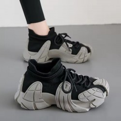 Women Platform Sneakers Lace Up Running Sports Shoes Soft Breathable Tennis Sneakers Casual Outdoor Comfortable Shoes For Female