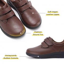 FitVille Wide Diabetic Walking Shoes for Women Dress Casual Diabetic Shoes Comfortable Leather Oxford Shoe Sneakers for All Day