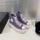 2025 Spring and autumn classic cushion canvas high top lace-up women's shoes retro style thick sole increase casual